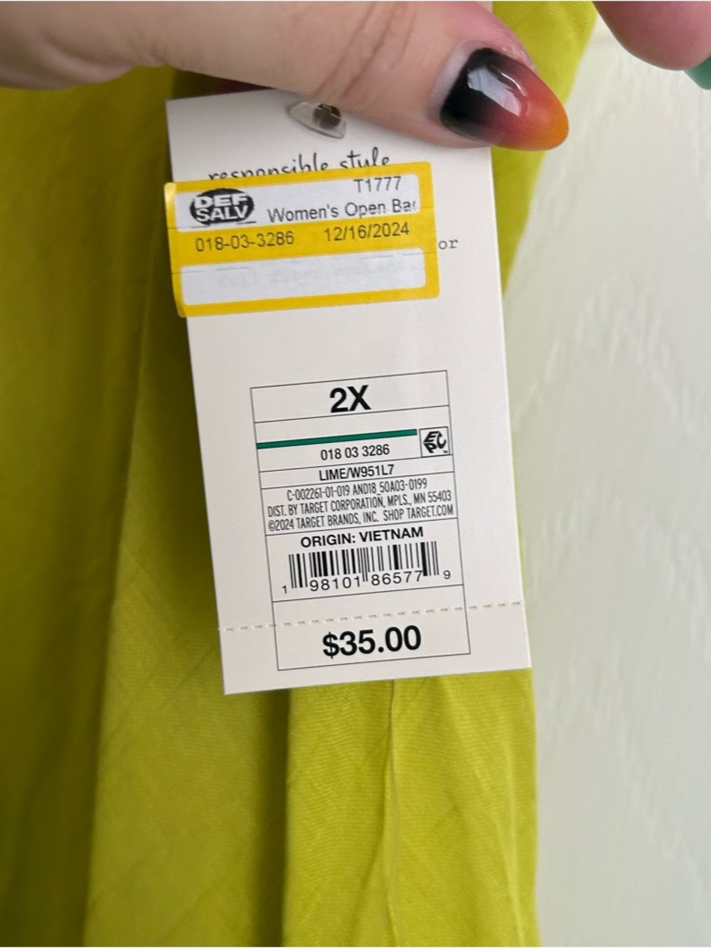 Universal thread green spaghetti strap maxi dress size 2x nwt - Picture 3 of 5